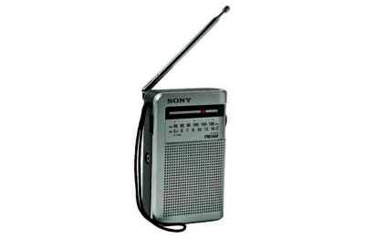 Sony ICFS22 FM/AM Pocket Radio - Silver
